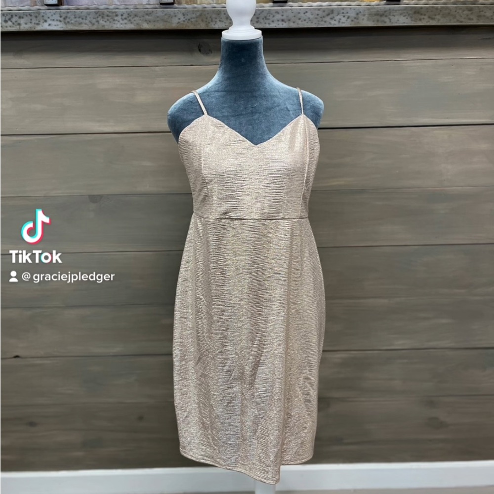 gold sparkly dress
